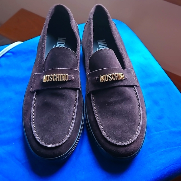 Size 40 Moschino Mocassino Velour - Picture 1 of 4